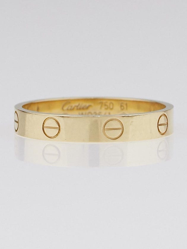 Cartier 18k Gold LOVE Ring Size 61/9.5