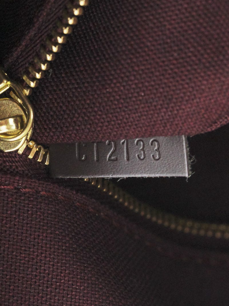 Louis Vuitton Damier Ebene Canvas Leather Sac Plat Pm Bag 🧡