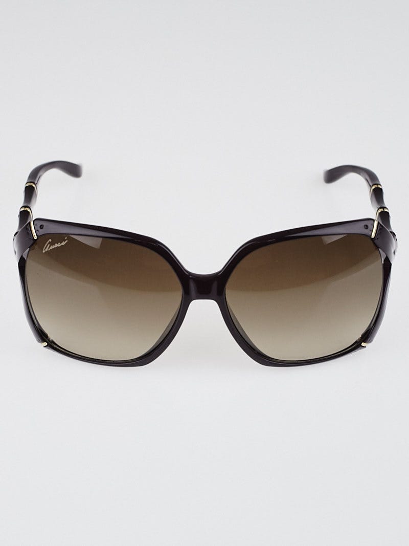 【祝開店！大放出セール開催中】 Gucci Purple Frame Bamboo Sunglasses-3508/S | Yoogi's Closet 小物