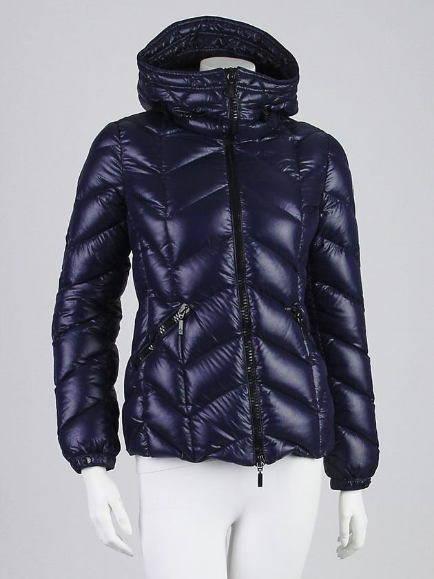Moncler Blue Quilted Nylon Down Jacket Size 1/S