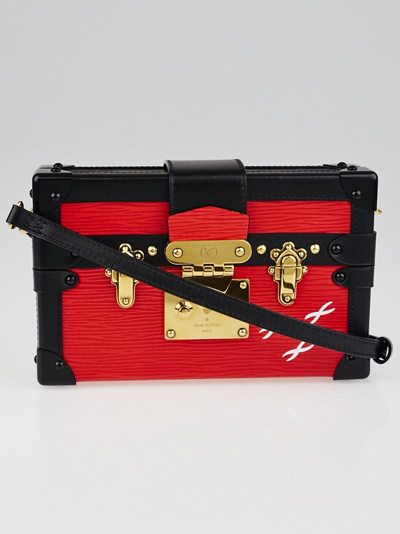 Louis Vuitton Limited Edition Rouge Epi Leather Petite Malle Bag