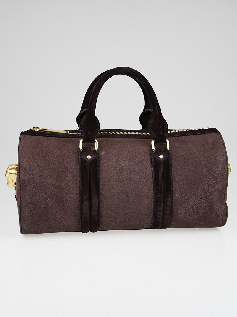 旅行かばん・小分けバッグ 90s Burberry prorsum boston bag Burberry Prorsum Plum Purple Nubuck Leather Large Boston Bag