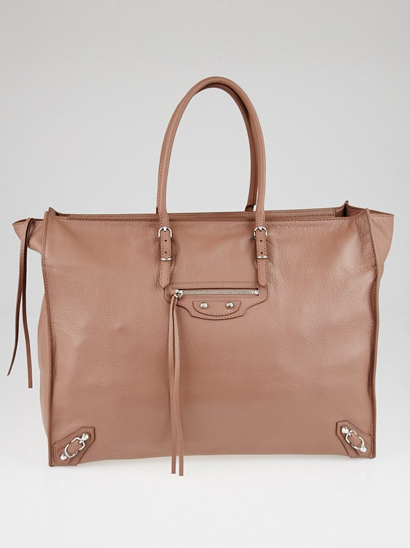Balenciaga Tomette Calfskin Leather Papier A4 Tote Bag Yoogi s