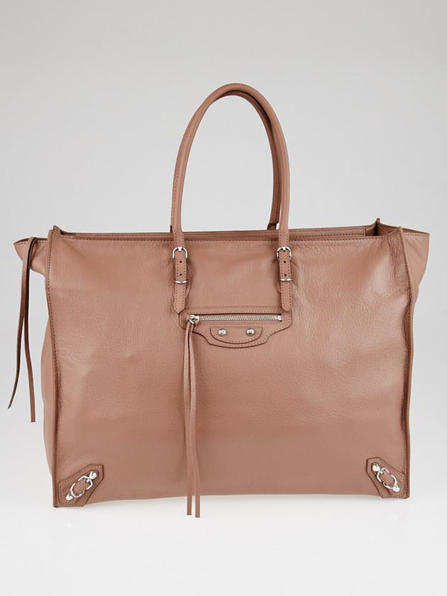 Balenciaga Tomette Calfskin Leather Papier A4 Tote Bag