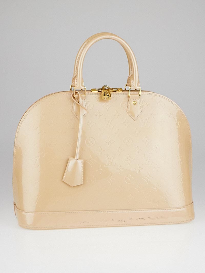 Louis Vuitton Rose Florentine Monogram Vernis Alma GM Bag For Sale