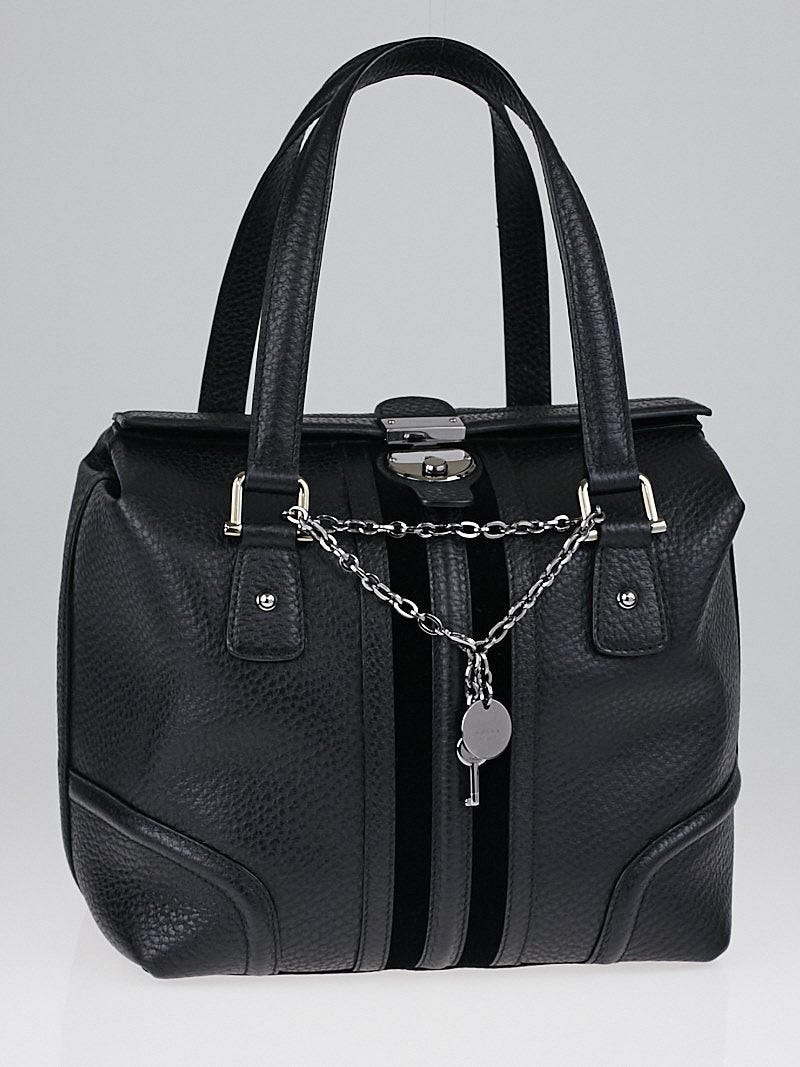Gucci Black Leather Treasure Small Boston Bag Yoogi s Closet
