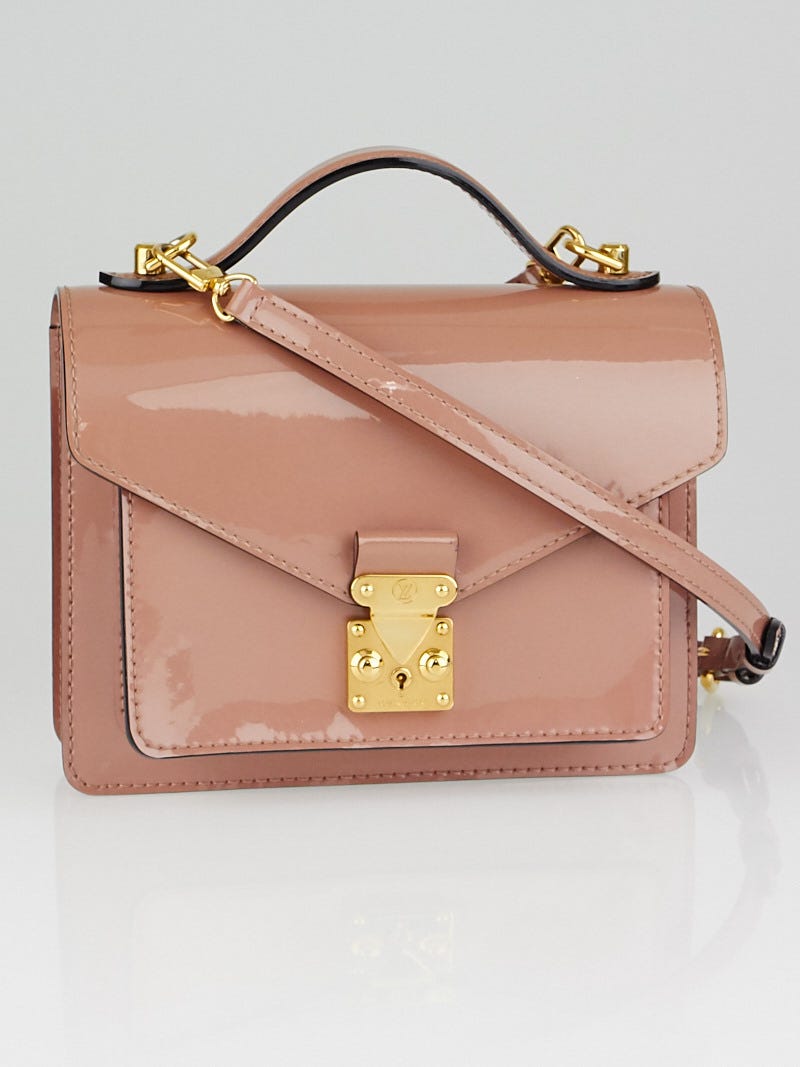 Louis Vuitton New Auth Rose Pink Patent Vernis Leather Monceau BB Handbag  Purse