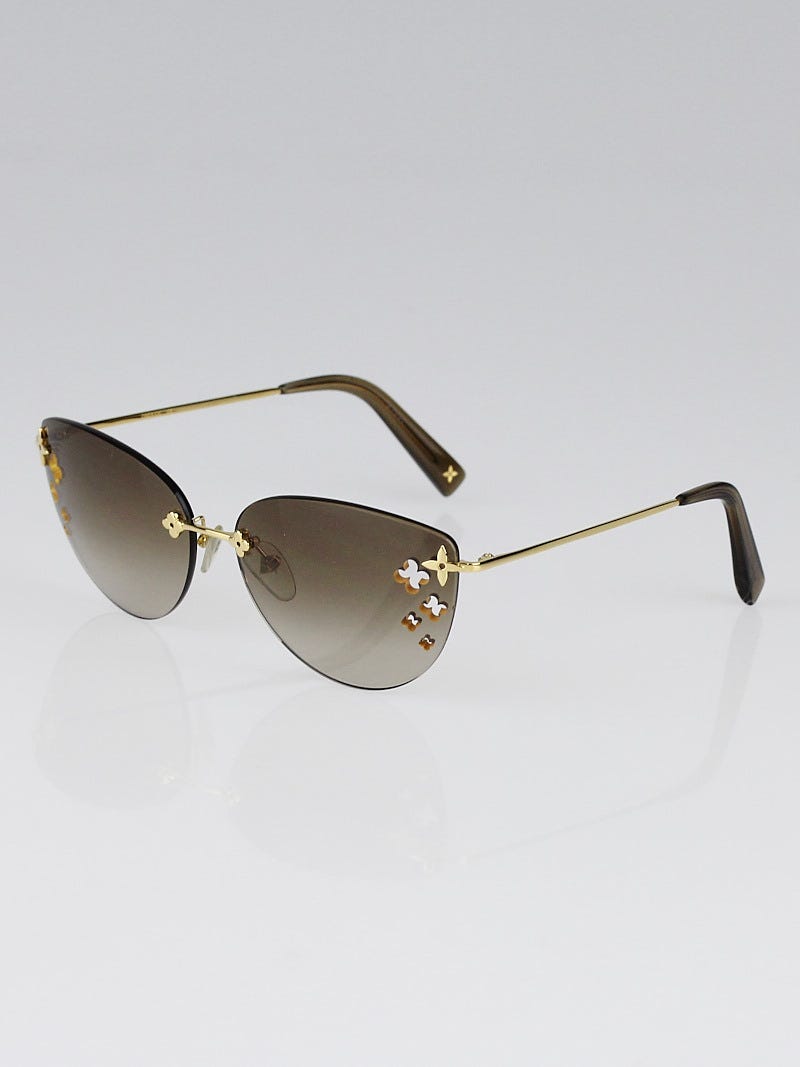 Louis Vuitton Brown Tint Rimless Desmayo Sunglasses - Yoogi's Closet