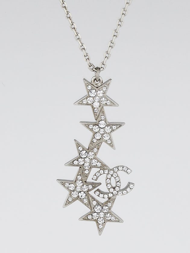 Chanel Swarovski Crystal Star CC Pendant Necklace