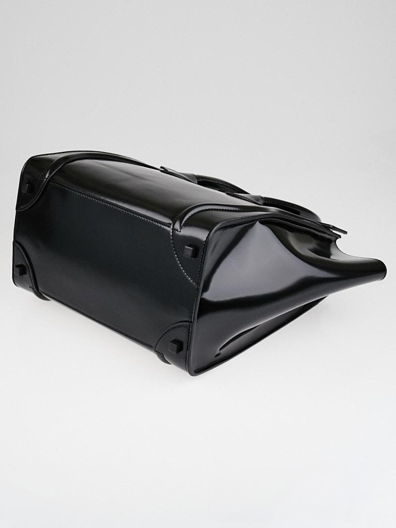 Black patent suitcase outlet