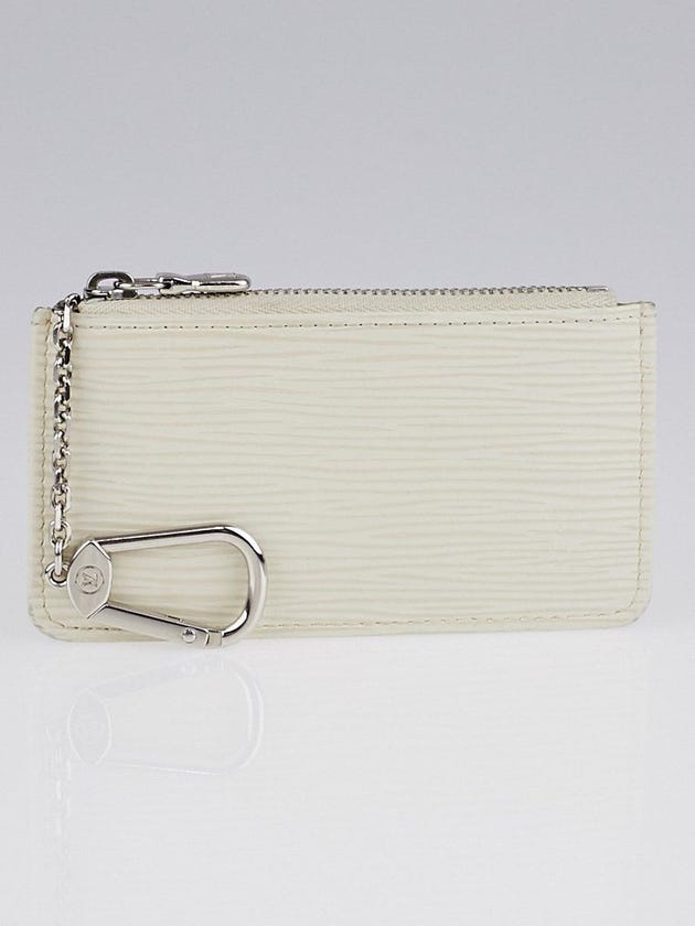 Louis Vuitton White Epi Leather Pochette Cles Key and Change Holder
