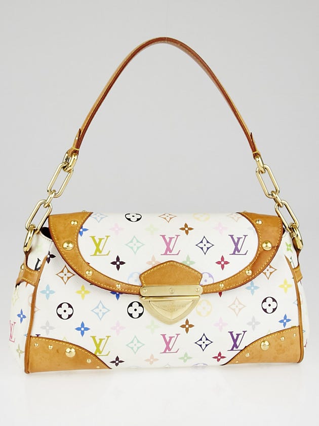 Louis Vuitton White Monogram Multicolore Beverly MM Bag