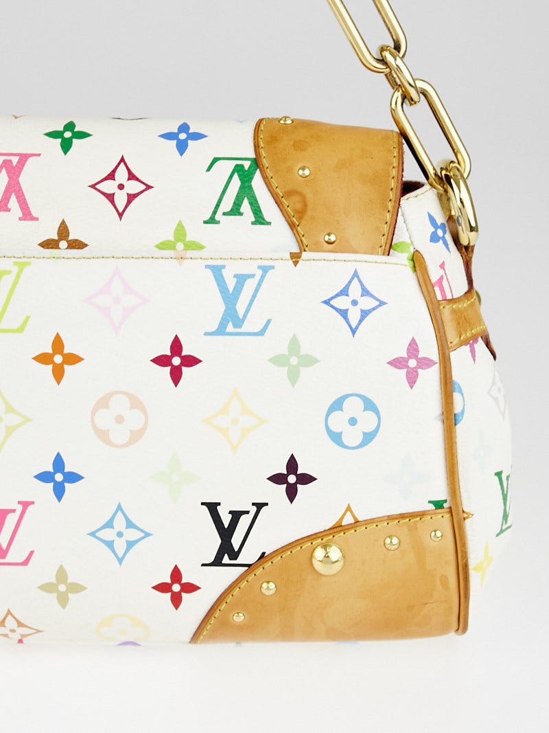 Louis Vuitton Takashi Murakami White Multicolor Beverly MM Handbag