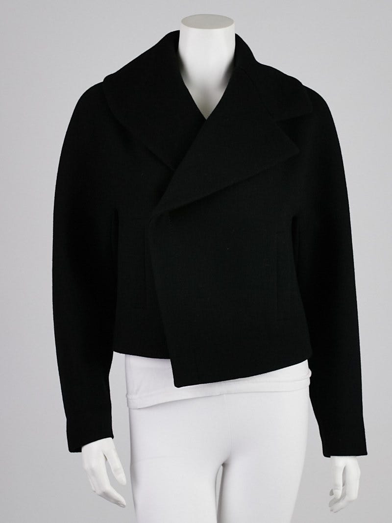 Balenciaga Black Lambskin Cocoon Jacket  SSENSE