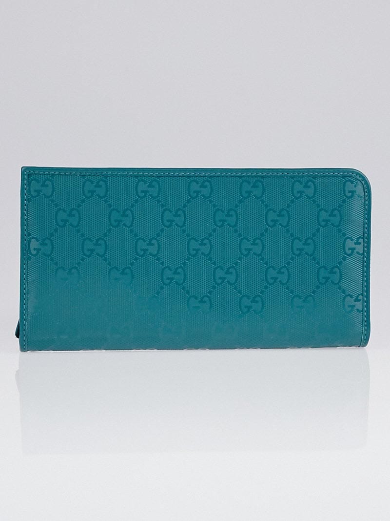 Gucci Green Imprime GG Coated Canvas Zippy Long Wallet Gucci Green Imprime GG Coated Canvas Zippy Long Wallet