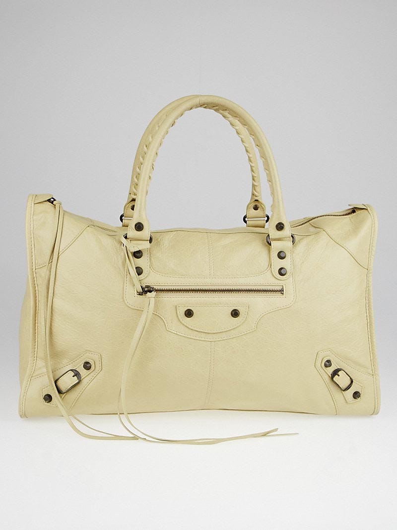 Balenciaga Dune Lambskin Leather Work Bag Yoogi s Closet