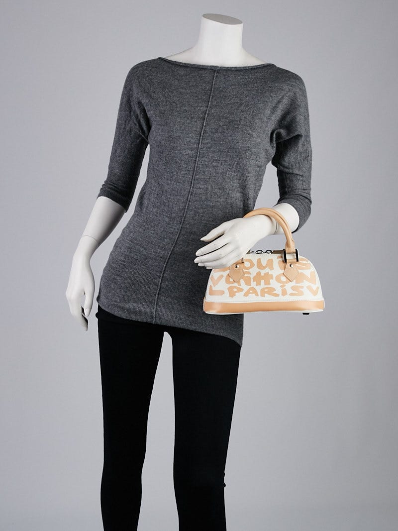 Louis Vuitton Limited Edition Beige Glazed Leather Alma Graffiti Horizontal  Bag - Yoogi's Closet