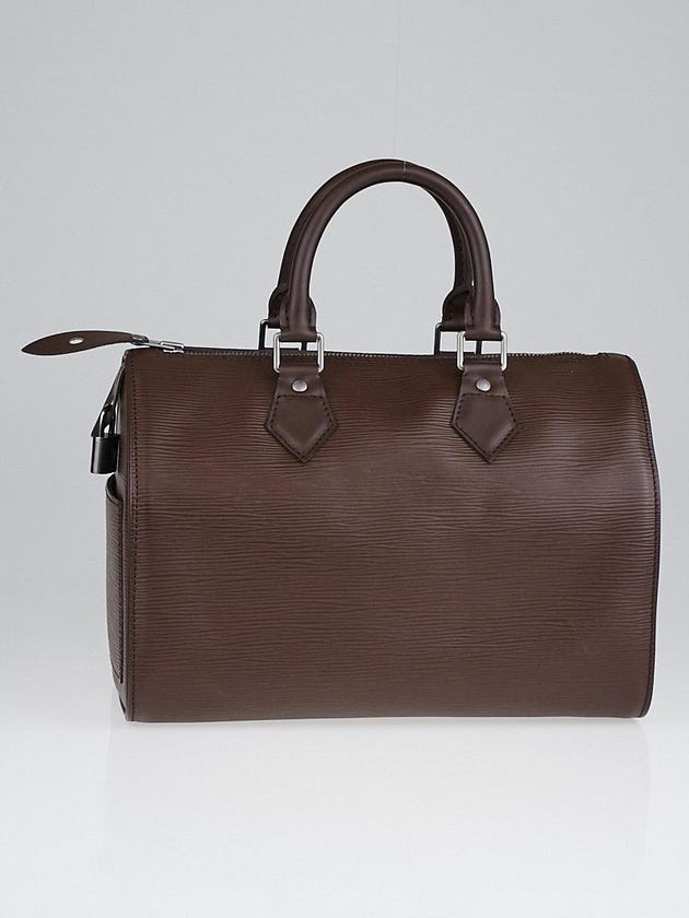 Louis Vuitton Moka Epi Leather Speedy 25 Bag
