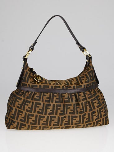 fendi tobacco zucca Fendi Tobacco Zucca Canvas Chef Shoulder Bag -8BR 448 fendi tobacco zucca Fendi Tobacco Zucca Canvas Chef Shoulder Bag -8BR 448