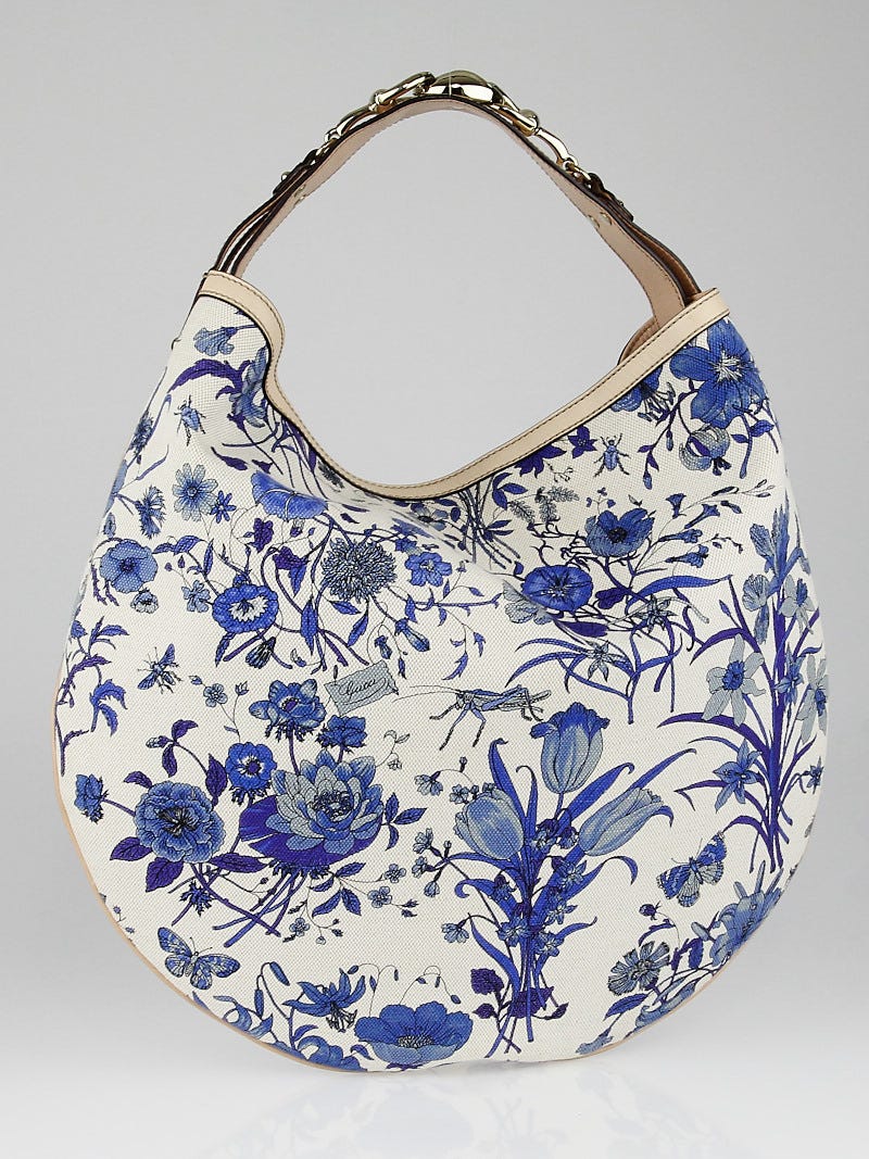 Blue floral gucci bag shop