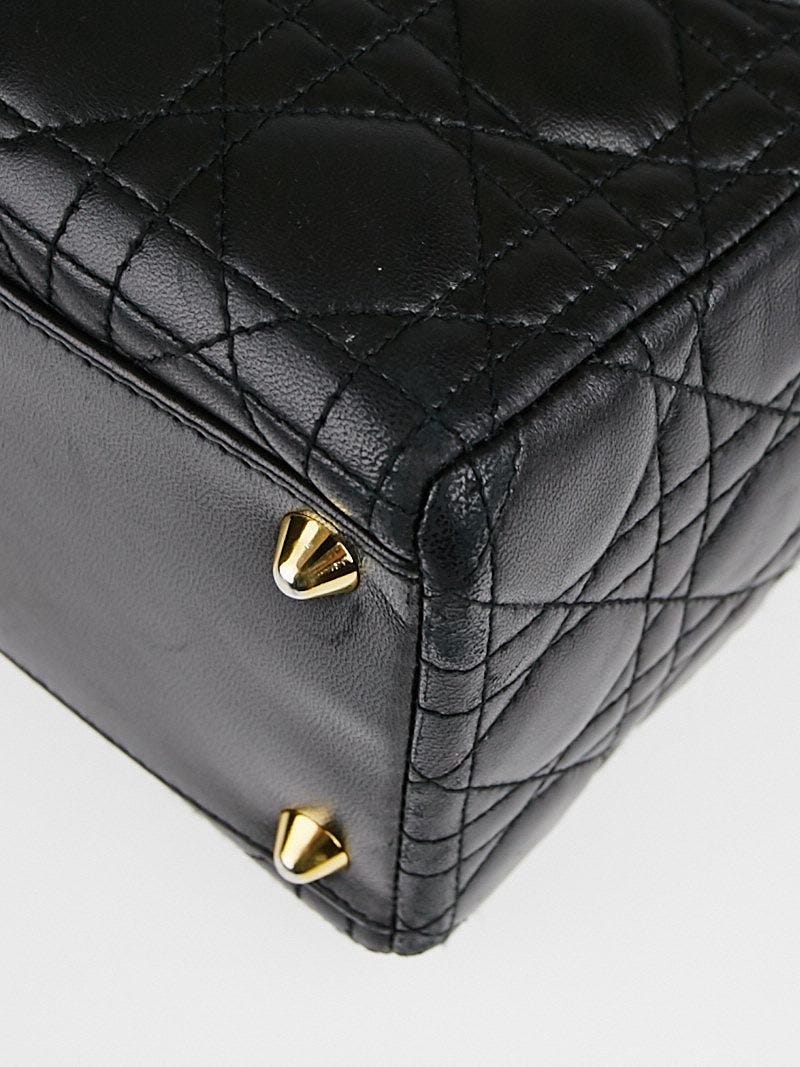 Christian Dior Black Cannage Quilted Leather Large Lady Dior