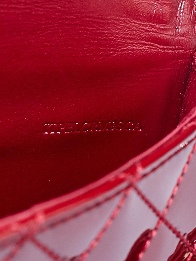 Burberry Red Quilted Patent Leather Mini Crossbody Bag | Yoogi's