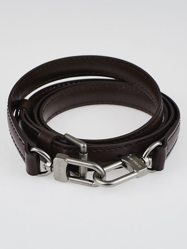 Louis Vuitton Chocolate Leather Adjustable Shoulder Strap