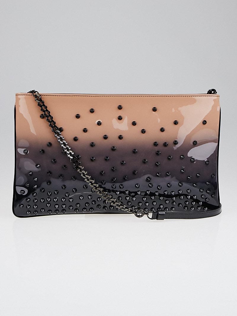 Christian Louboutin Black Nude Patent Leather Loubiposh Degrade