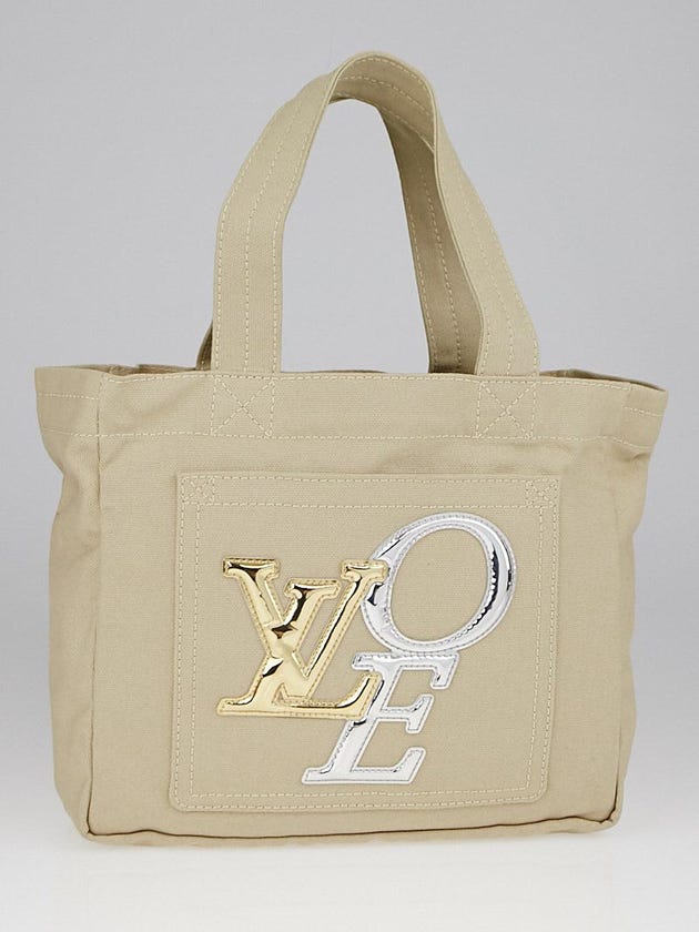 Louis Vuitton Limited Edition Ecru Canvas That's Love 2 Tote PM Bag