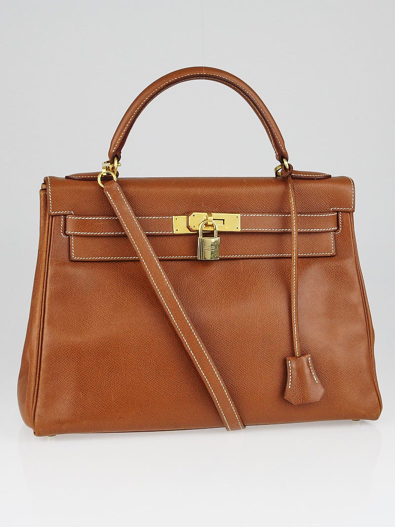 Hermes Gold Courchevel Leather Gold Plated Kelly Sport PM Bag - Yoogi's  Closet