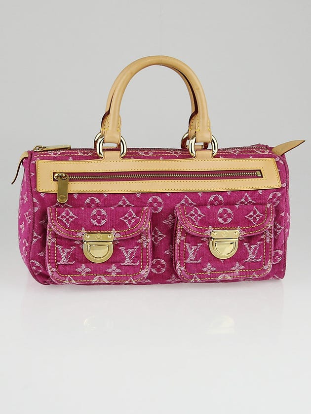 Louis Vuitton Pink Denim Monogram Denim Neo Speedy Bag