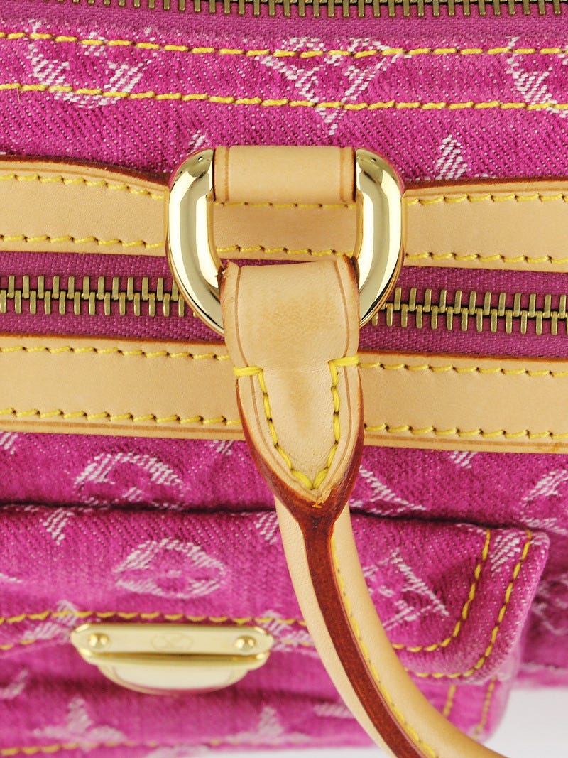 LOUIS VUITTON Vintage 2006 Hot Pink Denim Monogram Neo Speedy Zip Closure  Bag
