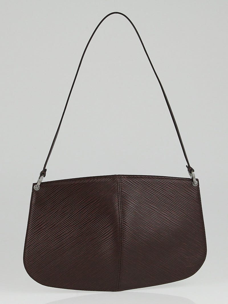 LOUIS VUITTON Demi Lune Epi Leather Pochette Bag Moka - Final Sale