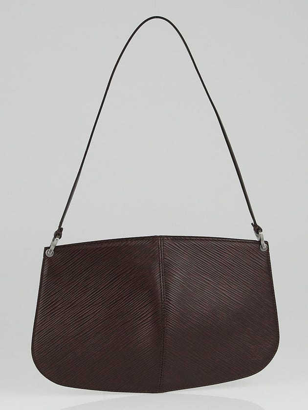 Louis Vuitton Moka Epi Leather Demi-Lune Pochette Bag