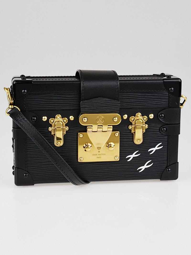 A BLACK EPI LEATHER PETITE MALLE WITH GOLD HARDWARE, LOUIS VUITTON