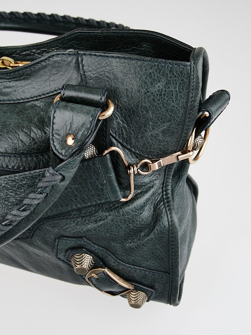 Balenciaga Anthracite Lambskin Leather Giant 21 Rose Gold