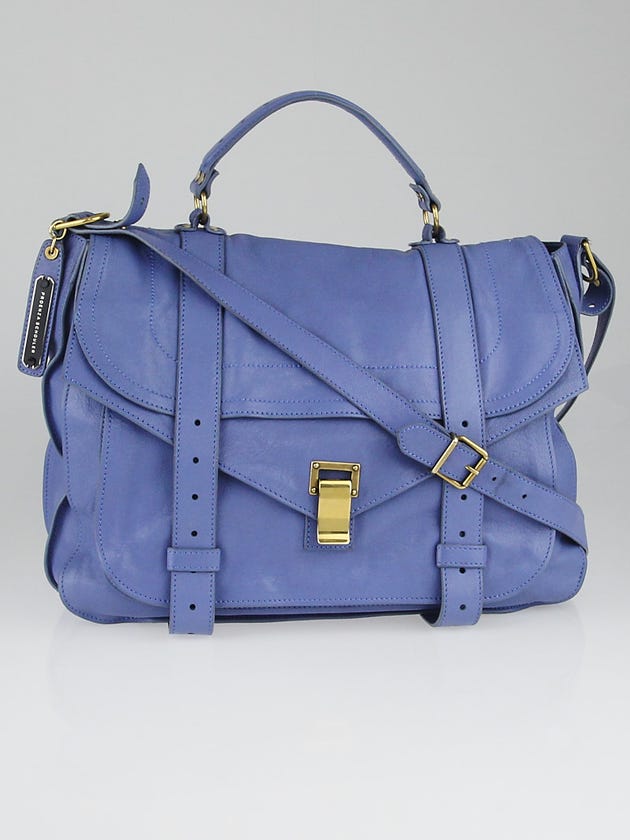 Proenza Schouler Light Blue Leather Extra Large PS1 Satchel Bag