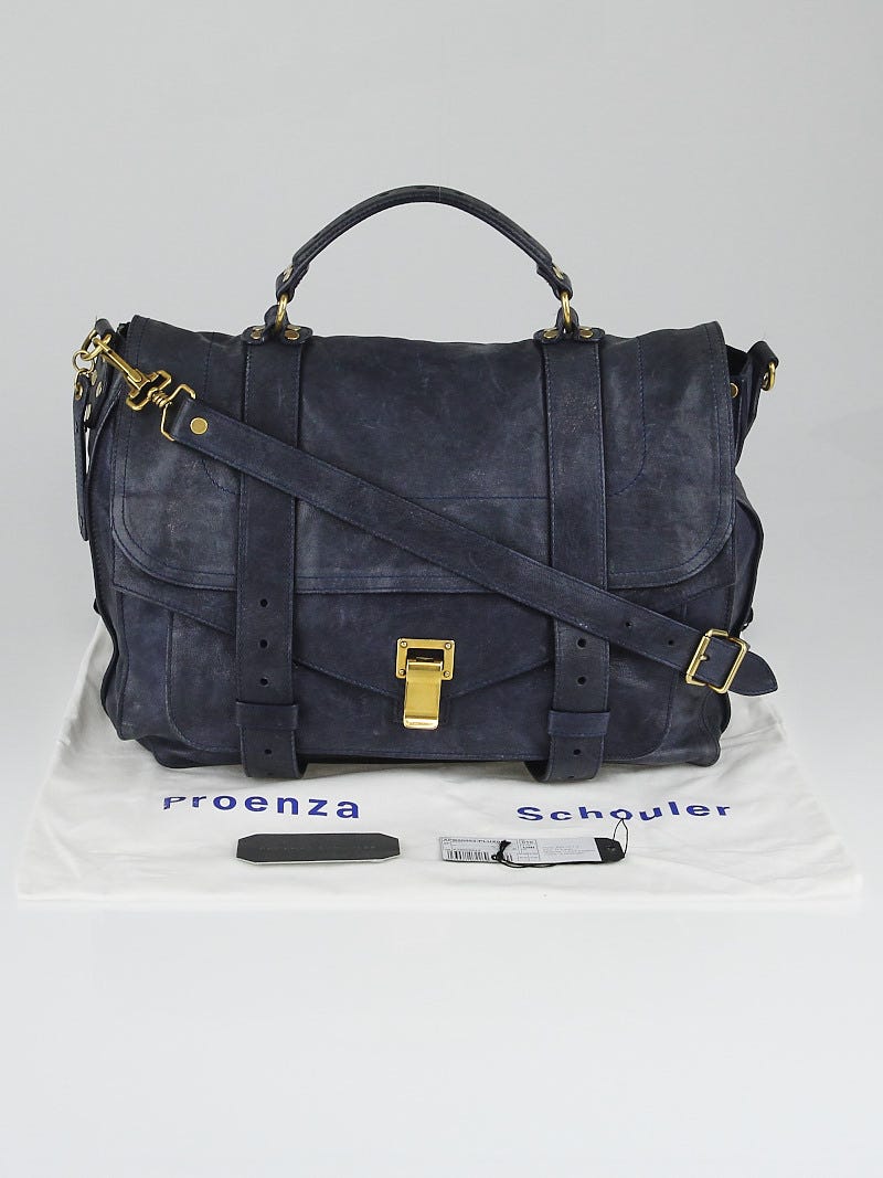 Proenza Schouler Midnight Leather Large PS1 Satchel Bag Yoogi s