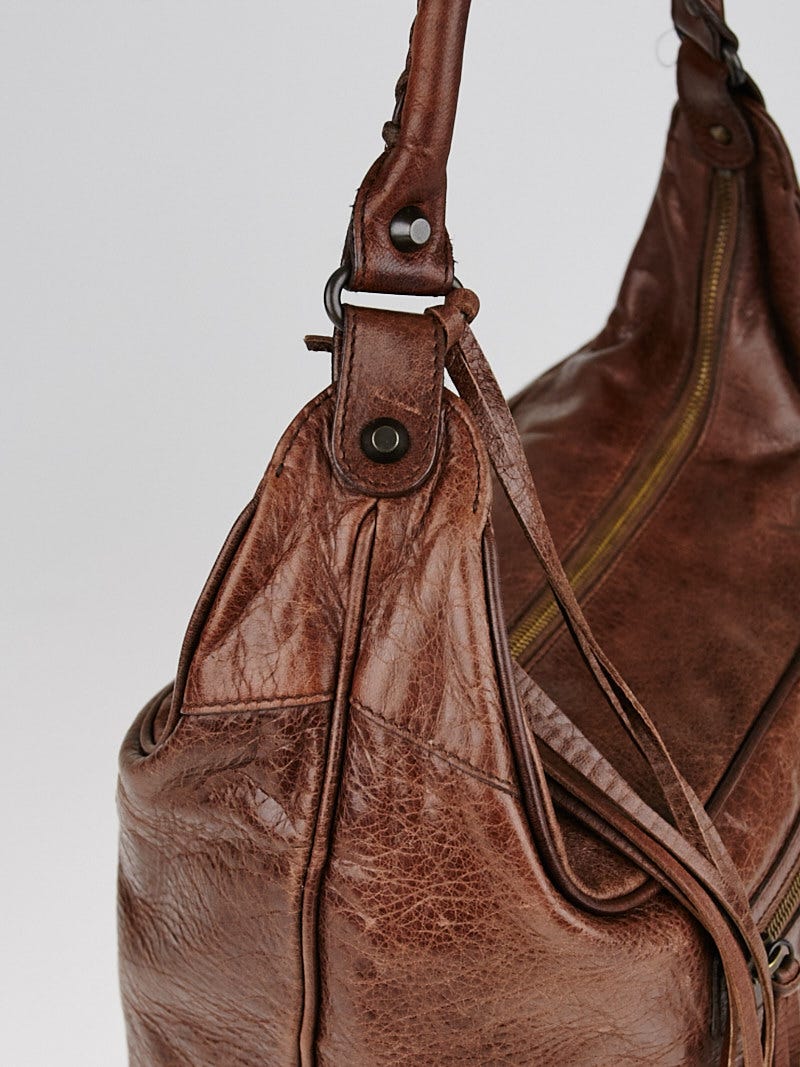 Balenciaga Castagna Lambskin Leather Club Hobo Bag | Yoogi's