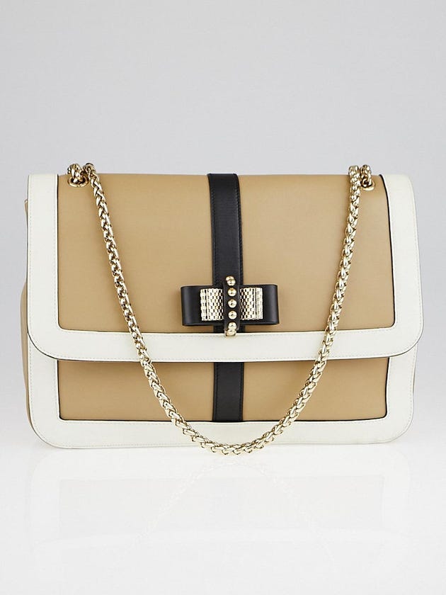 Christian Louboutin Beige Leather Large Sweet Charity Bag