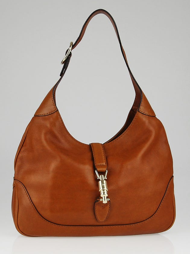 Gucci Brown Leather New Jackie Medium Hobo Bag