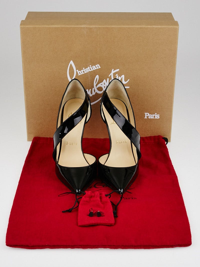Christian Louboutin Black Patent Leather Ograde 100 Pumps