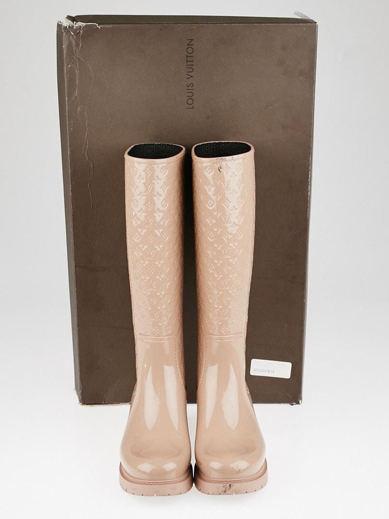 Louis Vuitton Pink Rubber Splash High Rain Boots Size 5.5/36