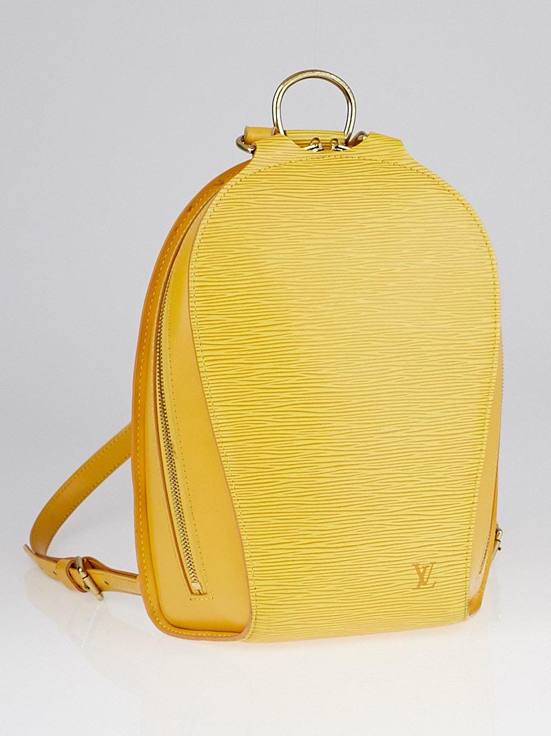 LOUIS VUITTON Epi Leather Mabillon Backpack Yellow