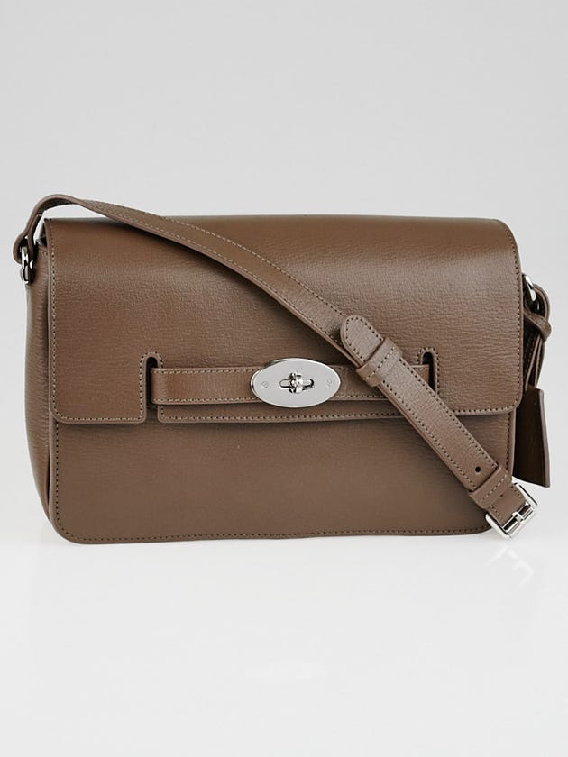 Mulberry Taupe Shiny Goatskin Leather Bayswater Shoulder Bag