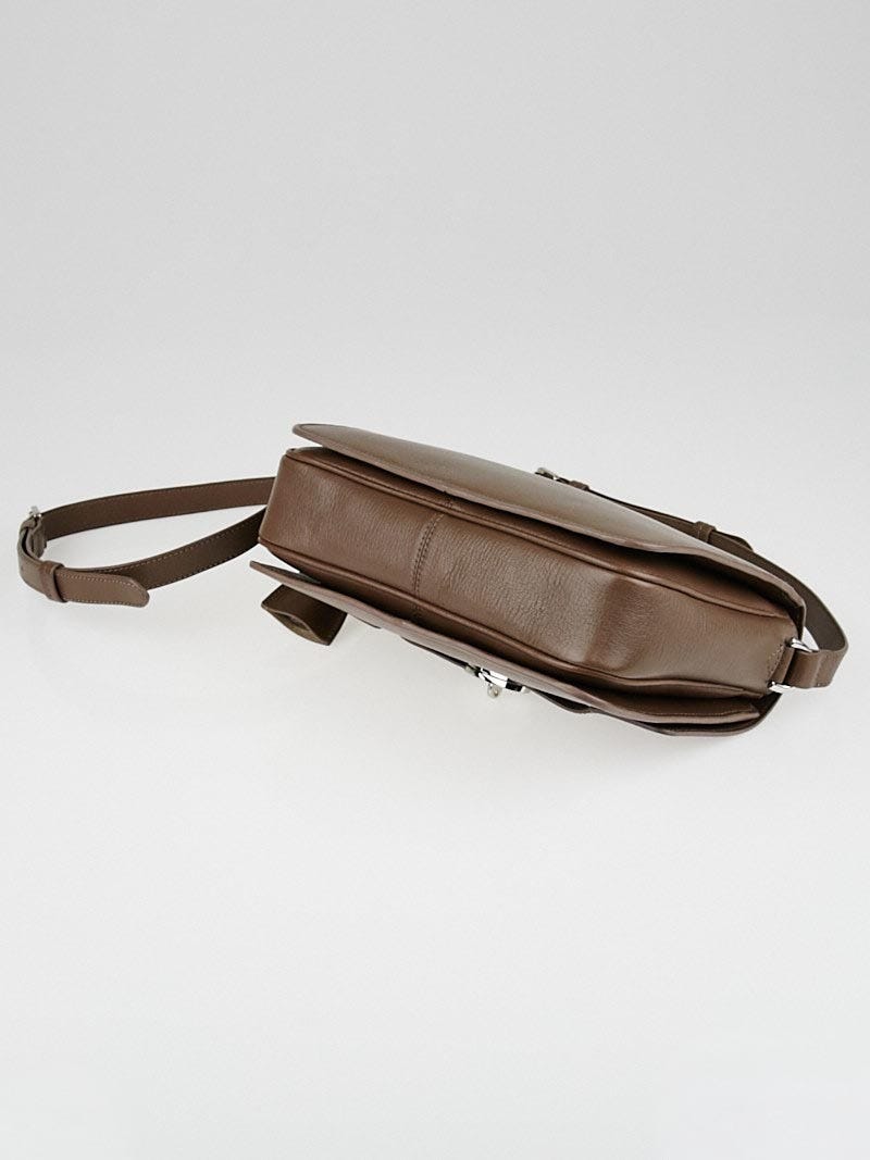 mulberry THE GALBE 希少 Mulberry Taupe Shiny Goatskin Leather Bayswater Shoulder Bag