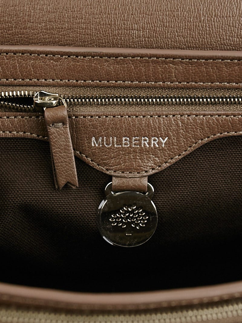 Mulberry Dark Brown Textured Leather Vintage Flap Crossbody Bag Mulberry |  The Luxury Closet