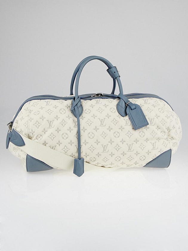 Louis Vuitton Limited Edition Blue Monogram Denim Speedy Round Large Bag