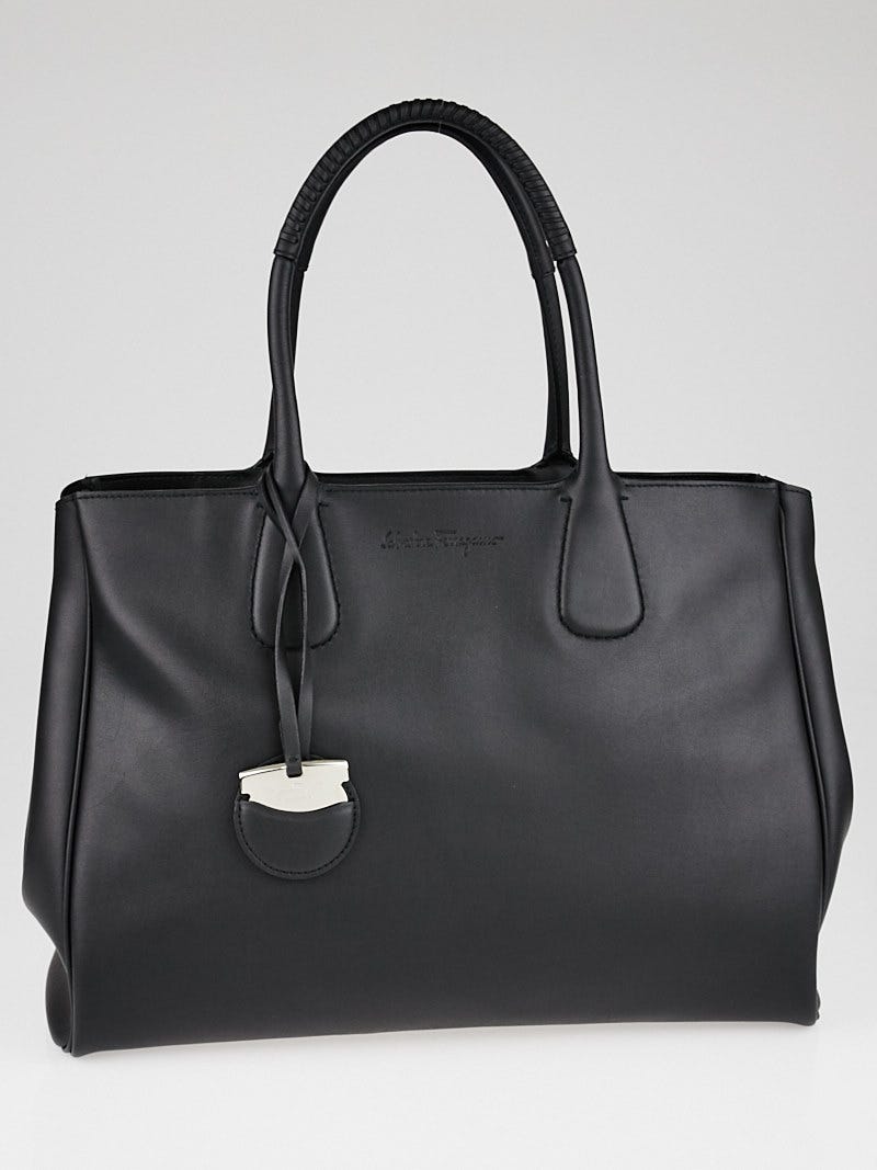 Salvatore Ferragamo Black Leather Nolita Tote Bag Yoogi s Closet