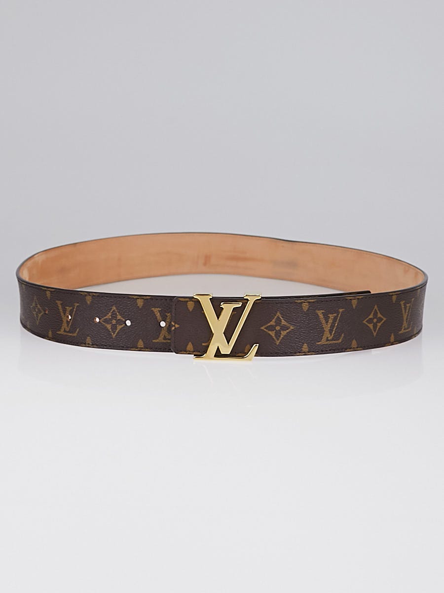 Louis Vuitton Monogram Canvas LV initials Belt Brown